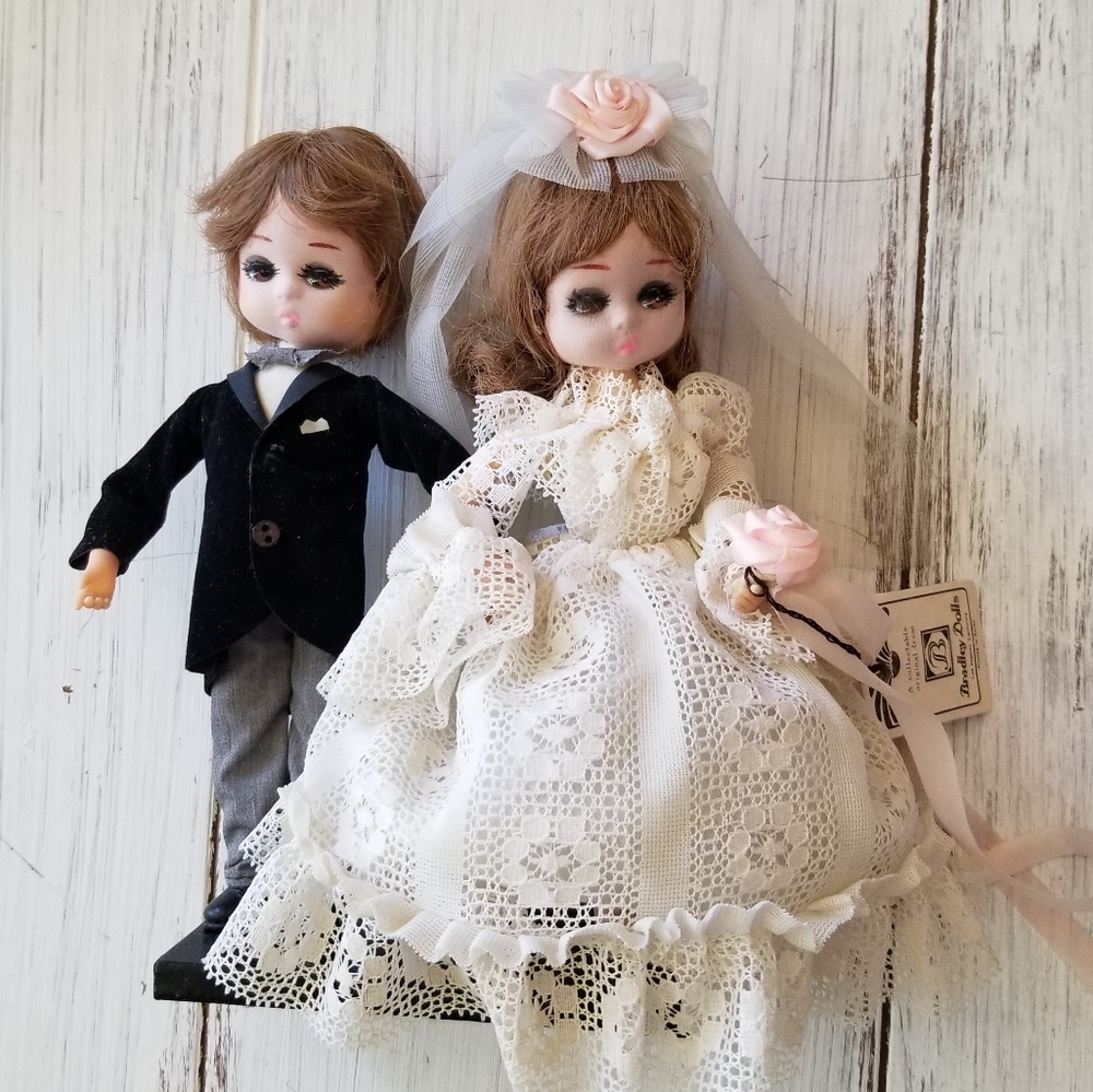 Bradley Dolls Bride & Groom Dolls Vintage Wedding